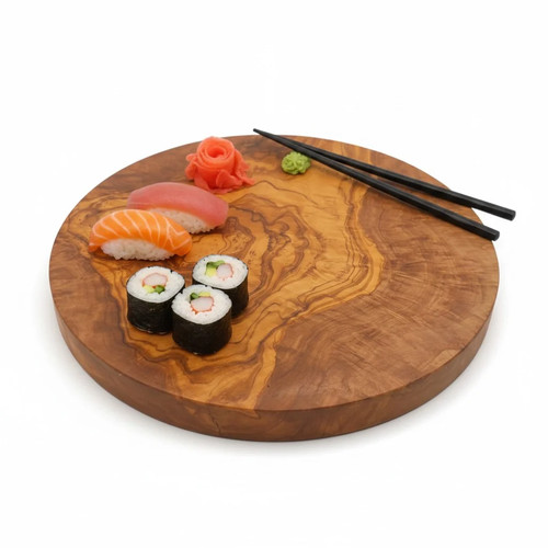Handmade round olive wood - handmade,