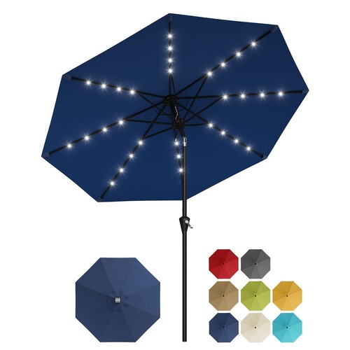 10ft solar patio umbrella - 10ft, with