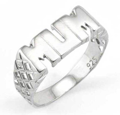Sterling silver mum ring solid - sterling,