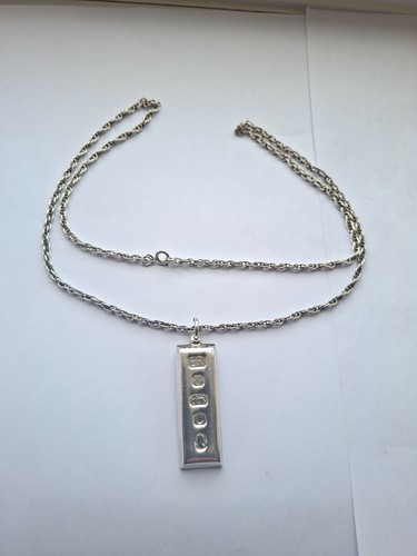 Solid silver hallmarked ingot - silver,