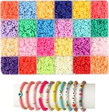 2400 Pcs mix color 6mm Polymer Clay Beads Heishi Beads For Jewelry Making DIY