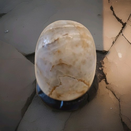 Natural stone egg - stone, wooden