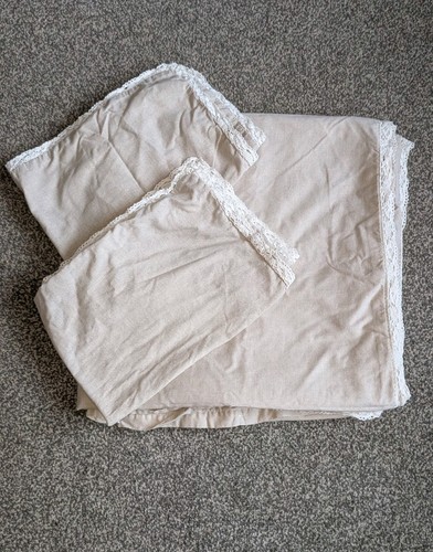 Lace edge double duvet set - lace,