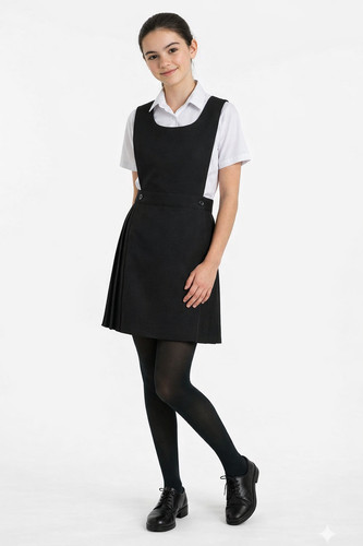 Girls bib pinafore - bib, pleated
