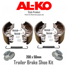 Trailer Brake Shoes AL-KO 200x50 1213889 384.294 Type 2051 Axle Set Inc Nuts