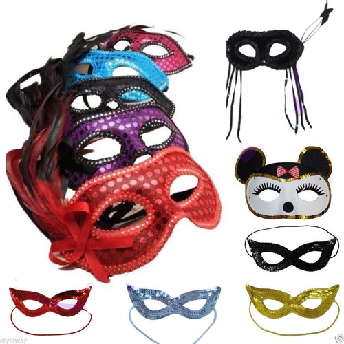 Fancy dress party sequin mask - sequin,