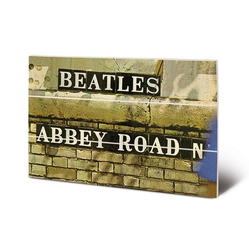 The beatles wood print abbey - beatles,