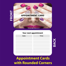 50 Appointment Cards Nail Bar Salon Manicure Pedicure Beauty Round Corners