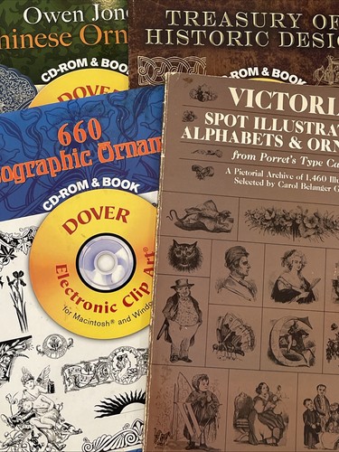 Dover clip art books cd - art, &