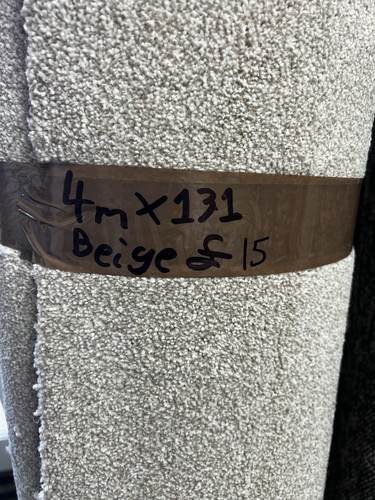 Carpet offcut beige 131cm - carpet,