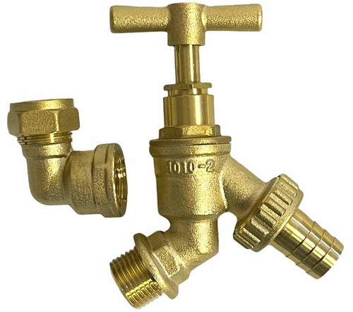 Brass tap hose union bib - 1/2",