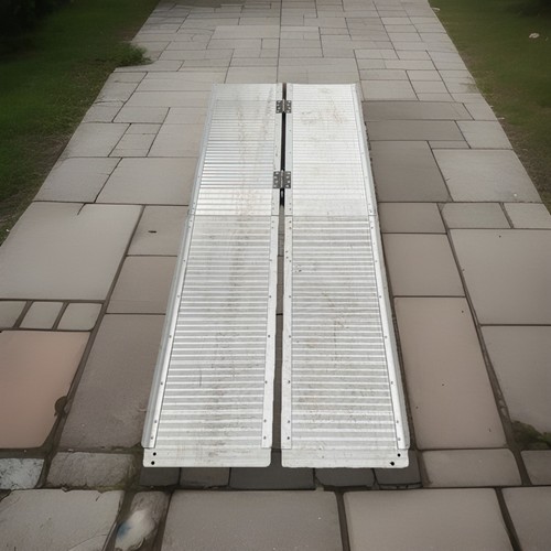 Folding aluminium ramp - folding,