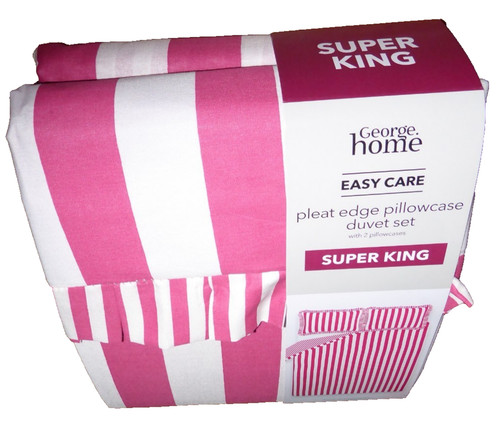 Pink white stripe frill edge - stripe,