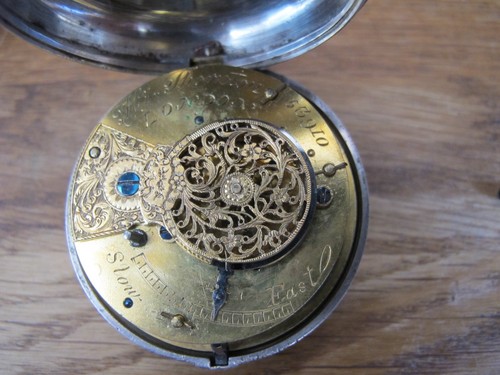 18th century silver pair cased - 18th,