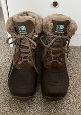 KARRIMOR SNOW BOOTS THINSULATE SNOWFUR III LADIES UK 6 WEATHERLITE SUEDE BROWN