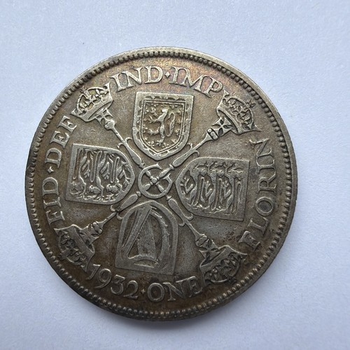1932 king george one florin - v,