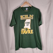 Kiln Mississippi Home Of Brett Favre T-Shirt Green Large Russell Athletic 90's