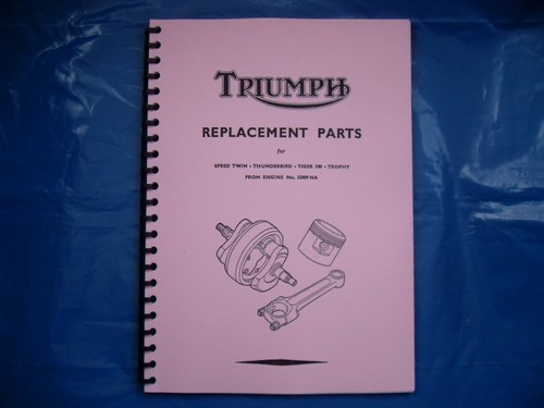 Triumph pre unit parts - triumph, book