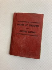 Colony of Singapore Drivers Licence 1957