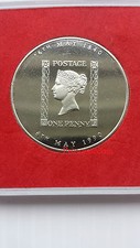 ROYAL MAIL*1840-1990 150TH ANNIVERSARY OF BLACK PENNY STAMP MEDALLION IN CASE