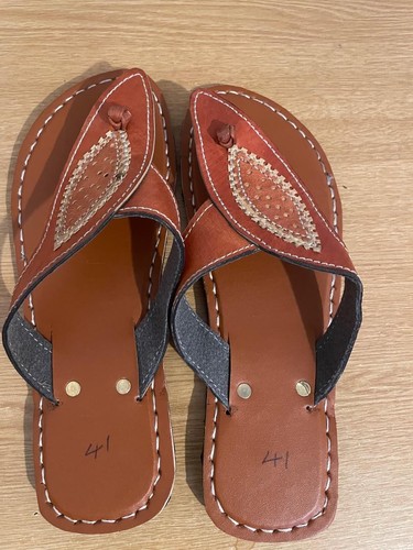 Handmade leather sandals size - leather,