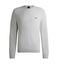 BOSS Mens Jumper Grey Round