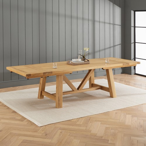 Trestle dining table extending - table,