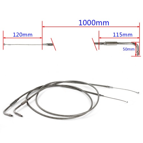 100cm braid throttle cable - 100cm, for