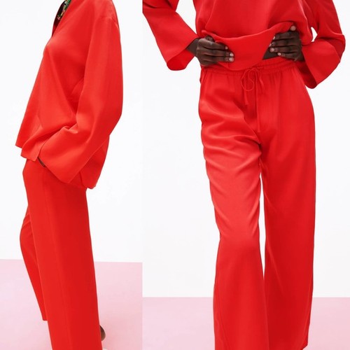 Zara red coral shirt - zara, (l)