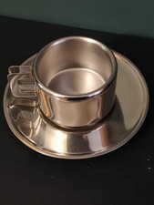 Vintage Casalinghi STO Espresso Cup & Saucer Double walled 1970 / 80's