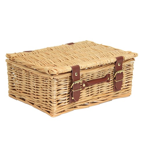Empty wicker hamper - hamper, basket