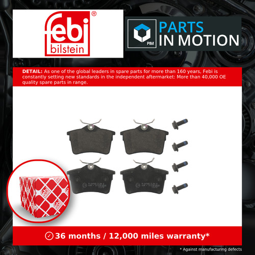 Brake pads set rear 16831 - set,