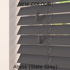 Dark Grey Faux Wood Venetian Blind Samples Made to Measure Over 20 Colours