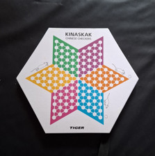 Kinaskak Chinese Checkers by Tiger games, Hexagon shape. Complete in Box.
