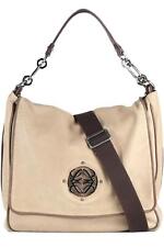 LOEWE BEIGE MAIA ANAGRAM LEATHER SHOULDER BAG
