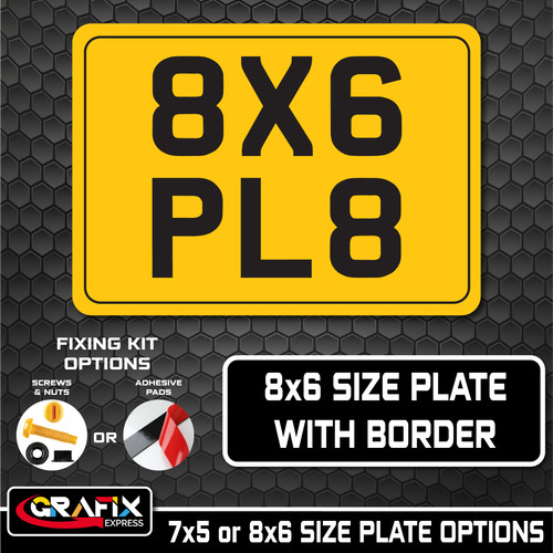 8x6 show number plate - show,