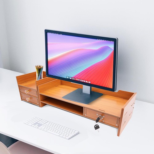 Wooden desk organizer - wooden,