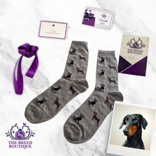 DOBERMANN DOG PRINT SOCKS