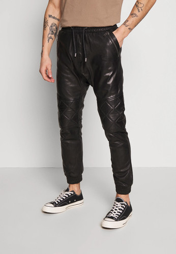 Men black genuine - men's,