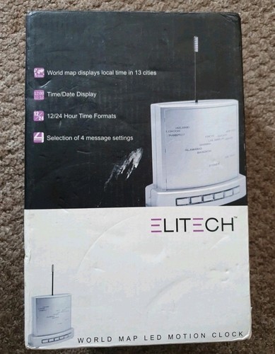 Elitech led motion clock world - elitech,