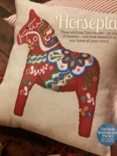 Swedish Dala Horse Cushion