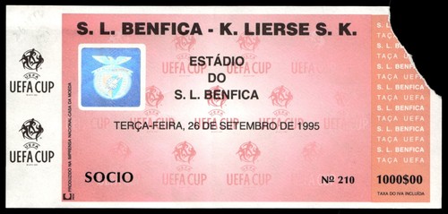 Ticket 1995 benfica sk - ticket, sl