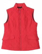 JOULES Womens Quilted Gilet UK 16 Large Red Polyester Classic AR15