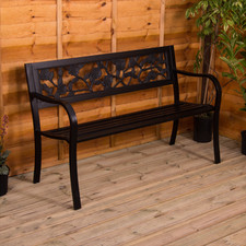 Steel Garden Bench 3 Seater