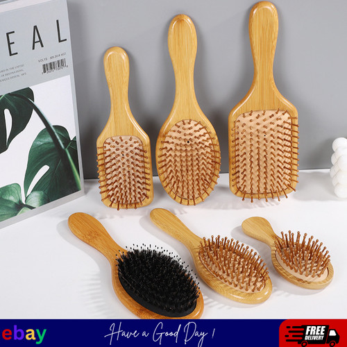 Natural bamboo wooden hair - natural,