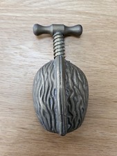 Vintage Brass Walnut Shaped