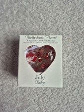 July Ruby Birthstone Heart