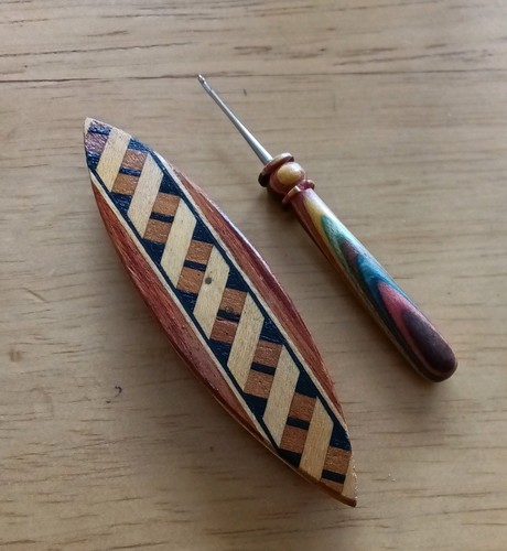 Wood tatting shuttle - wood,