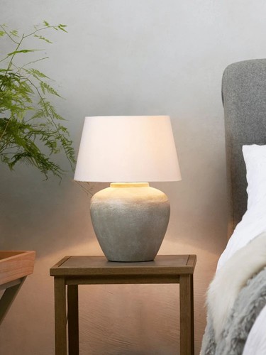 Grey lydford table lamp next - lydford,