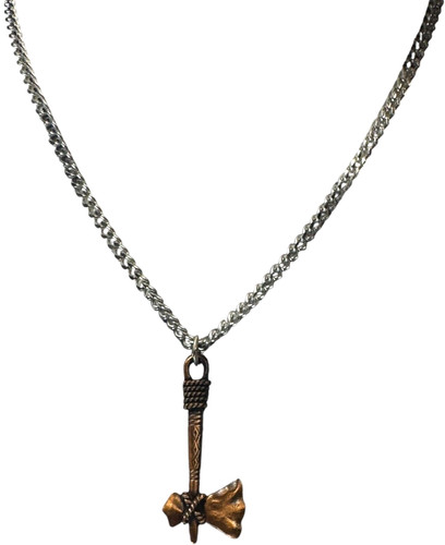 Tomahawk bronze toned pendant - tomahawk,